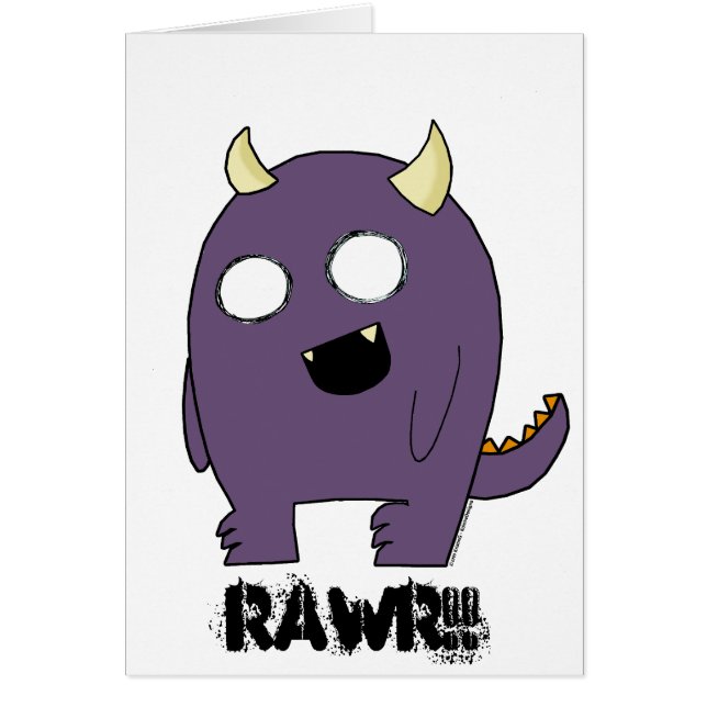 Cartão Monstro roxo (Frente)