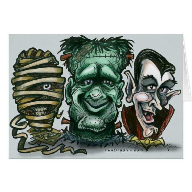 Cartão Monstros de Filmes (Frente Horizontal)