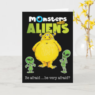 Cartão Monstros e Aliens