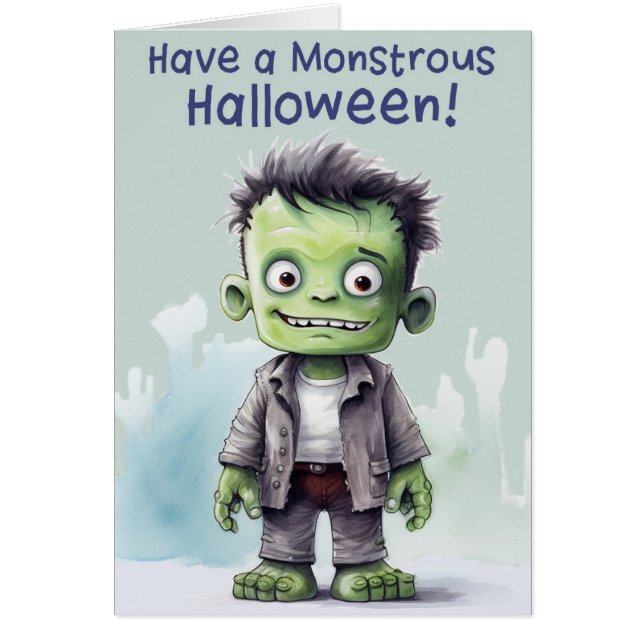 Cartão Monstrous Halloween (Frente)