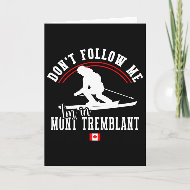 Cartão Mont Tremblant Canada Ski Resort Quebec Skiing Sou (Frente)