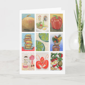 Cartão Montagem do desafio da comida