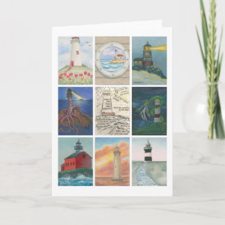 Cartão Montagem do desafio do farol