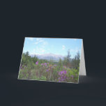 Cartão Montagem Katahdin e wildflowers<br><div class="desc">Montagem Katahdin e wildflowers</div>