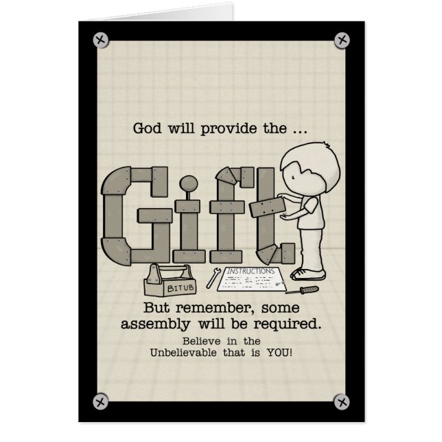 Cartão Montagem necessária (Frente)