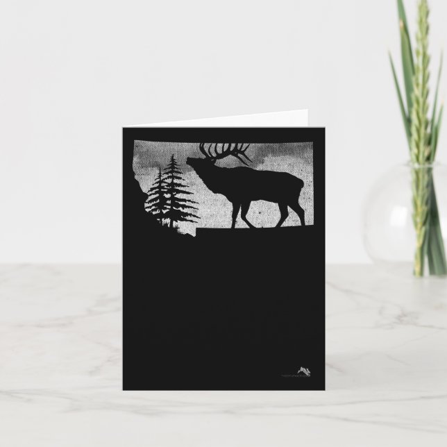 Cartão Montana Elk Hunter (Frente)