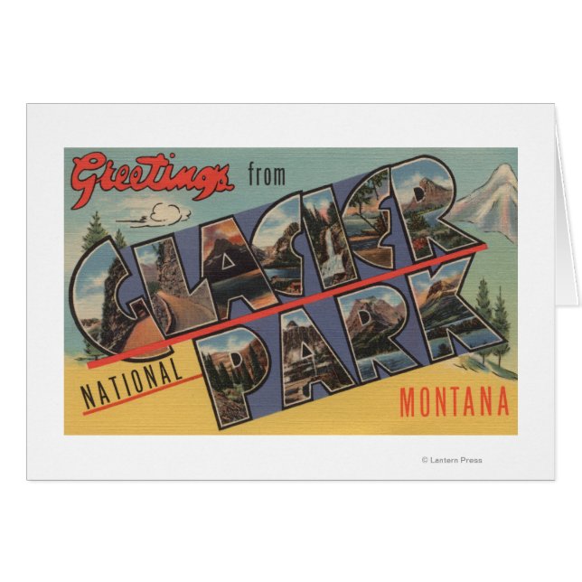Cartão Montana - Parque Nacional Glacier (Frente Horizontal)