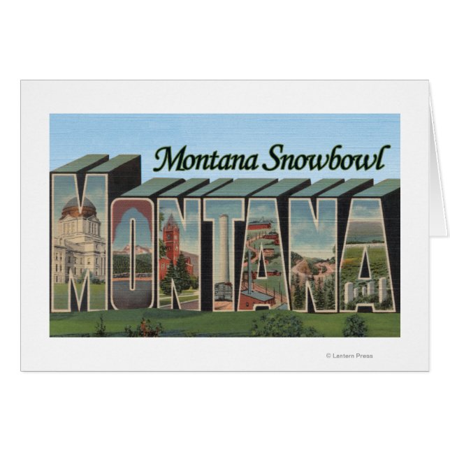 Cartão Montana Snowbowl, Montana (Frente Horizontal)