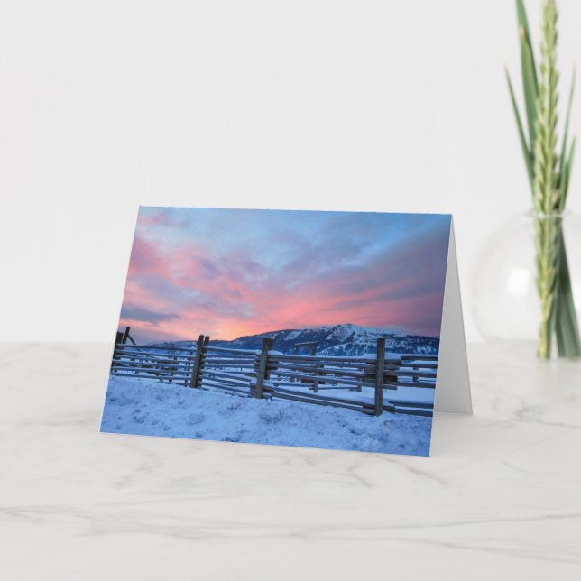 Cartão Montana Sunrise Notecard (Frente)
