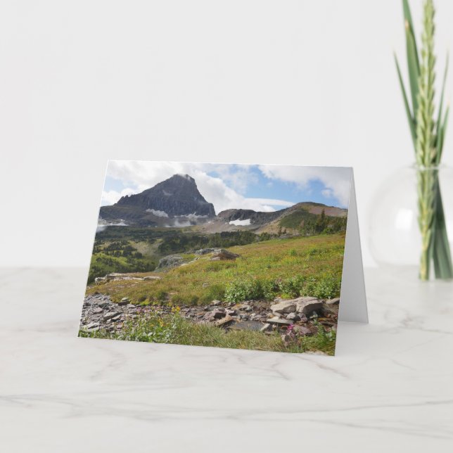 Cartão Montanha Bearhat e Corrente Glacial (Frente)
