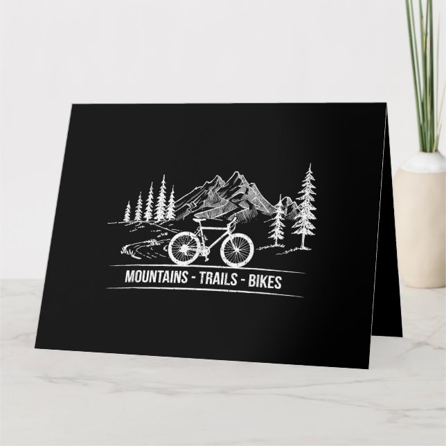 Cartão Montanha - Bicicleta de bicicleta de bicicleta (Frente)