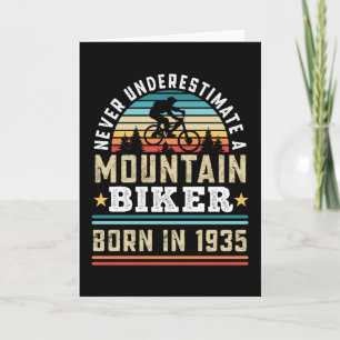 Cartão Montanha Biker nascer 1935 90 Birthday Gift MTB