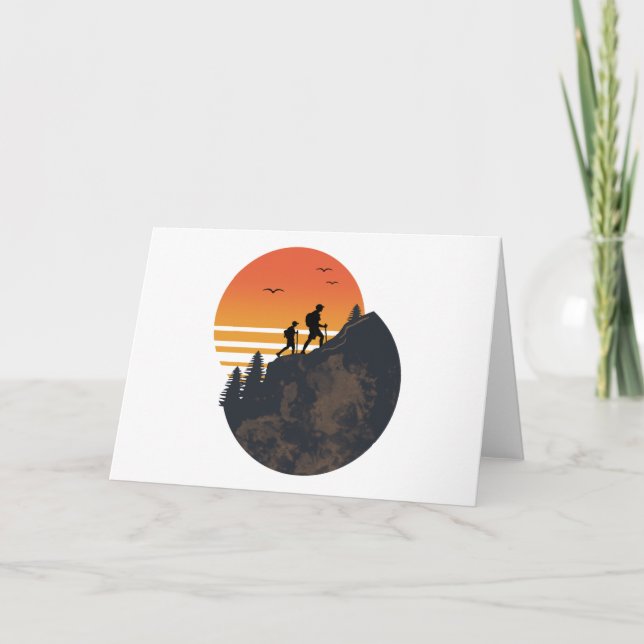 Cartão Montanha Caminhando (Frente)