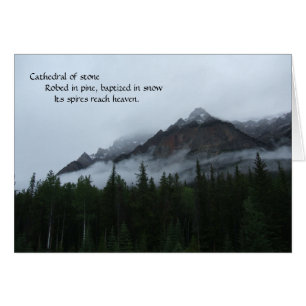 Cartão Montanha da nuvem com haicais