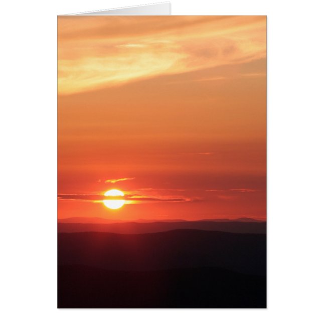 Cartão Montanha do Sol em Shenandoah (Frente)