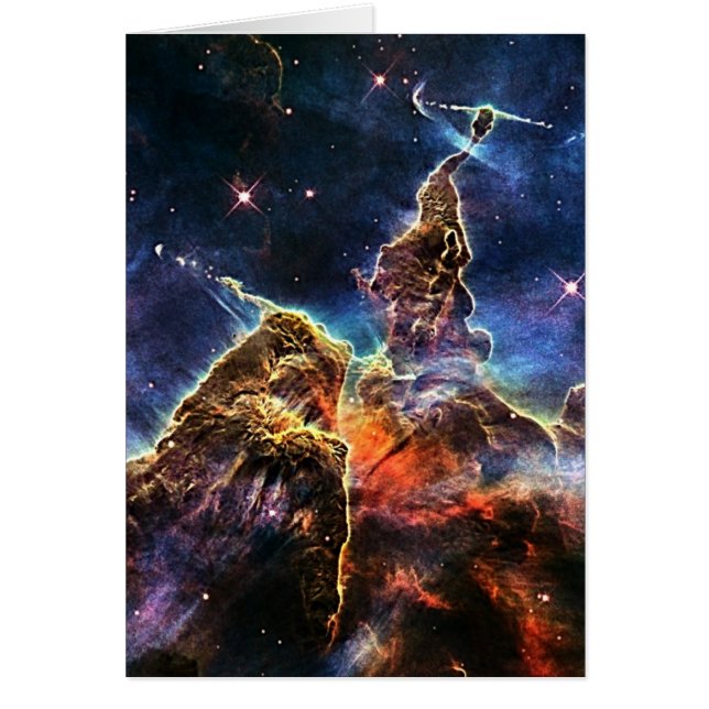 Cartão Montanha Mística no Espaço NASA (Frente)