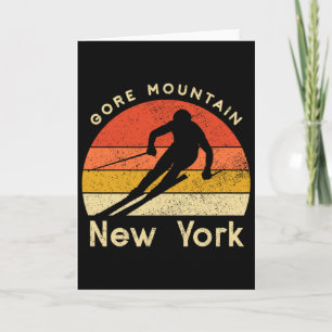 Cartão Montanha Vintage Ski Gore Nova York 