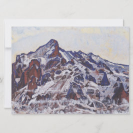 Cartão Montanha Wetterhorn (Paisagem de inverno de neve)