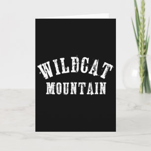 Cartão Montanha Wildcat Grungy Rústico Artesanal Esquiado
