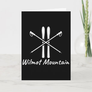 Cartão Montanha Wilmot Illinois Esqui Bastões de Esqui In