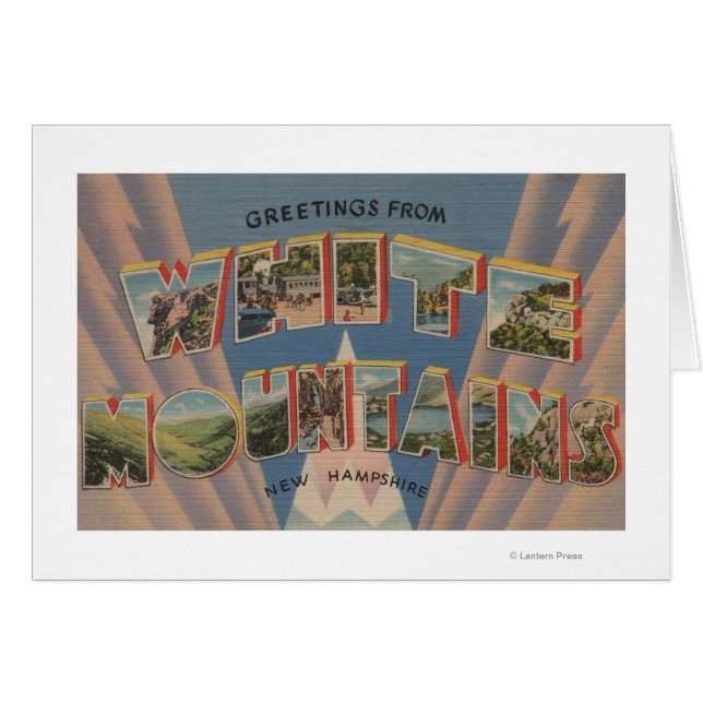 Cartão Montanhas brancas, New Hampshire 2 (Frente Horizontal)
