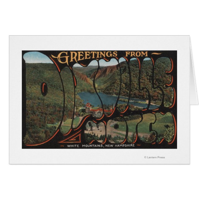 Cartão Montanhas brancas, New Hampshire - Dixville (Frente Horizontal)