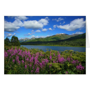 Cartão Montanhas Chugach - Placa de arte de 5" x 7"