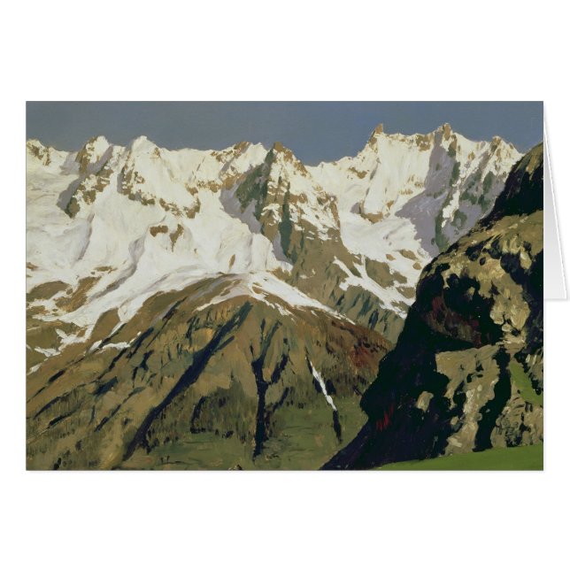 Cartão Montanhas de Mont Blanc, 1897 (Frente Horizontal)