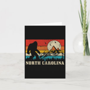 Cartão Montanhas de Vintage Bigfoot da Carolina do Norte