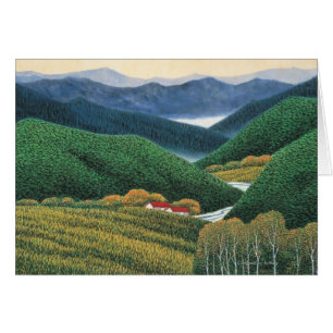 Cartão Montanhas do primavera