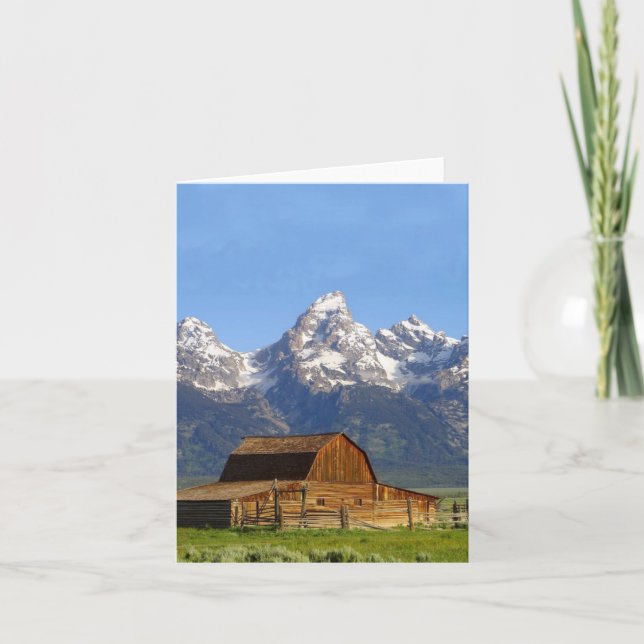 Cartão Montanhas Grand Teton (Frente)