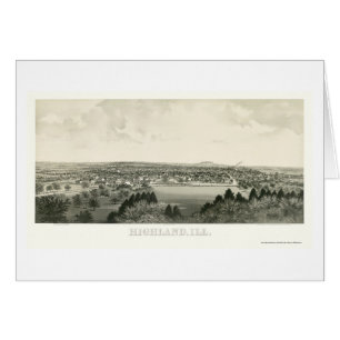 Cartão Montanhas, mapa panorâmico do IL - 1894
