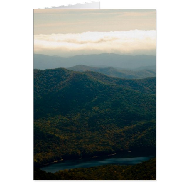 Cartão Montanhas Negras e rio Swannanoa (Frente)