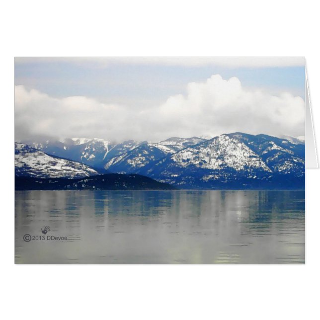 Cartão Montanhas Pelo Lago (Frente Horizontal)
