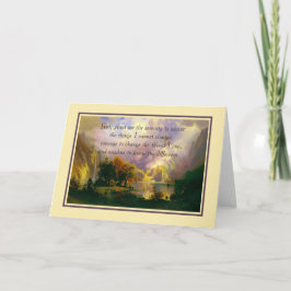 Cartão Montanhas rochosas Oração da Serenidade