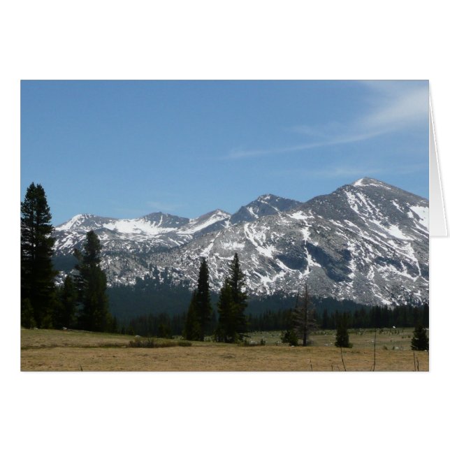 Cartão Montanhas Sierra Nevada I a partir de Yosemite (Frente horizontal)