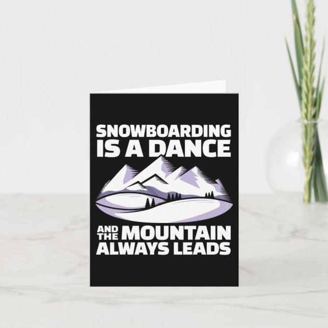 Cartão Montanhas Snowboard - Snowboard (Frente)