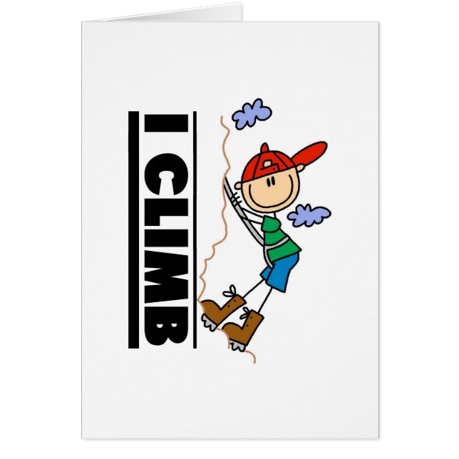 Cartão Montanhista que de montanha eu escalo (Frente)