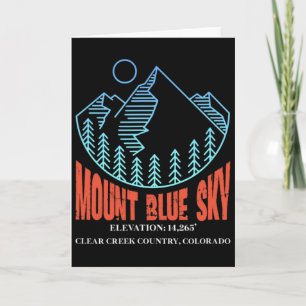 Cartão Monte Blue Sky Colorado Montanha de Esqui Esqui Es