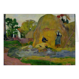 Cartão Monte de feno amarelos de Paul Gauguin , ou