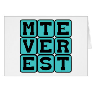 Cartão Monte Everest, Montanha Mais Alta do Mundo