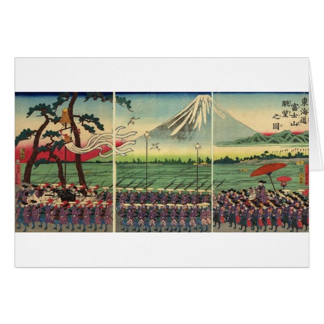 Cartão Monte Fuji cerca dos 1860's (Frente Horizontal)
