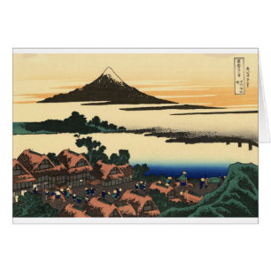 Cartão Monte Fuji Japão Sunset