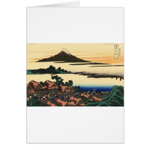 Cartão Monte Fuji Japão Sunset