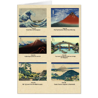 Cartão Monte Fuji vê de 01 a 06