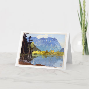 Cartão Monte Hotaka, Hiroshi Yoshida, Woodcut