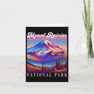 Cartão Monte Rainier National Park Mountain Art Souvenir 