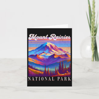 Cartão Monte Rainier National Park Mountain Art Souvenir