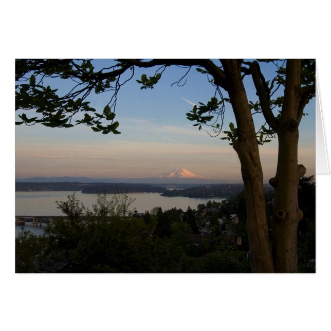 Cartão Monte Rainier Vista (Frente horizontal)