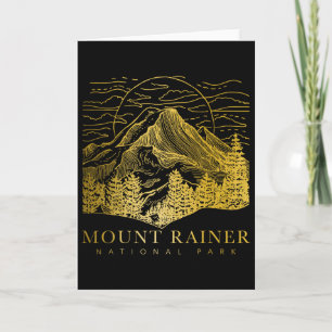 Cartão Monte Rainier Washington Montanha Mt Climbing Verã